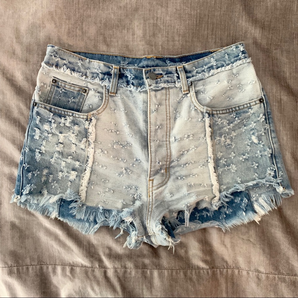Distressed Carmar Jean Shorts